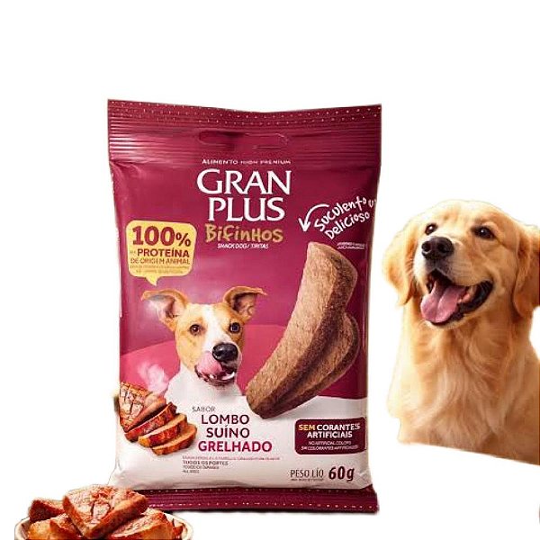 Bifinho Gran Plus Cao Todas as Racas Lombo Suino Grelhado 60g