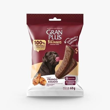 Bifinho Gran Plus Cao Todas as Racas Frango Assado 60g