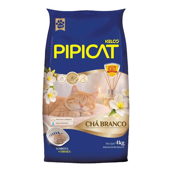 Areia Pipicat Cha Branco 4kg