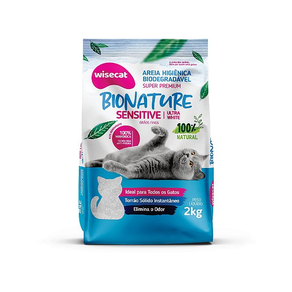 Areia Granulado de Mandioca Bionature Sensitive 10kg- (azul)