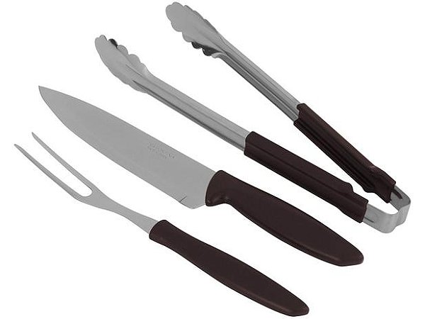 Kit Churrasco 3 Peças Inox Plenus Tramontina