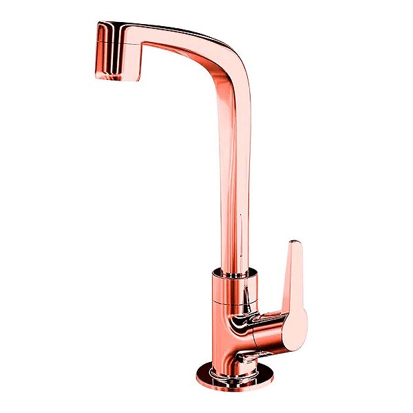 Torneira Lavatório Flatt 1195 F71 Lorenzetti Rose Gold