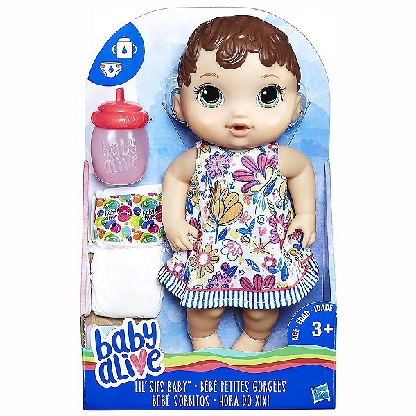 Boneca Baby Alive Hora Do Xixi Morena Hasbro E0499