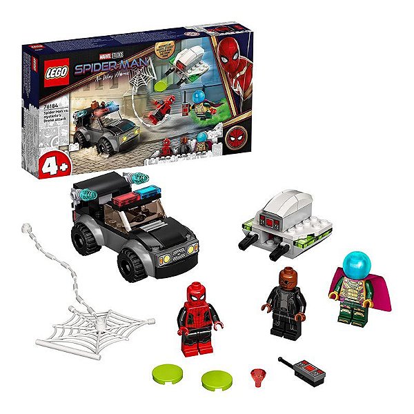 Lego Marvel Homem Aranha Ataque Do Mysterio 73 Peças 76184