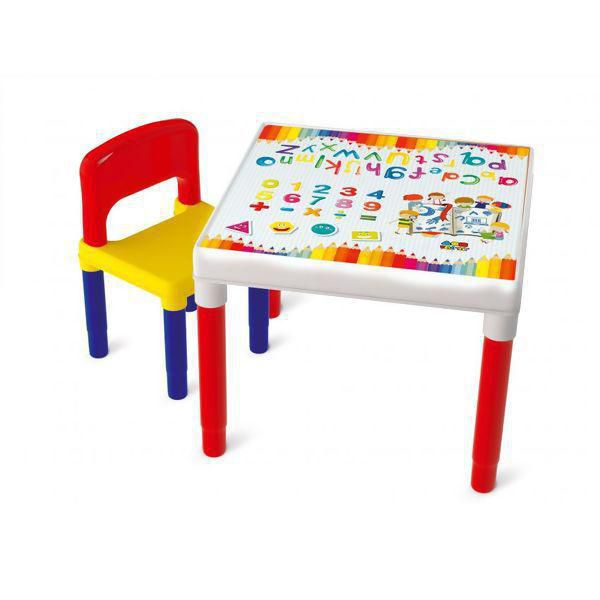 Mesa Mesinha Didática Infantil Escolar c/ Cadeira Bell Toy 9068