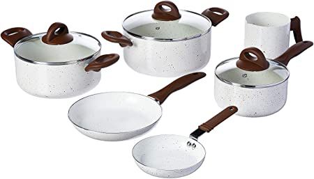 Conjunto Panelas Ceramic Life Smart 6 Peças Vanilla Brinox