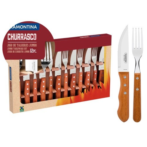 Jogo Para Churrasco Dynamic 12 Peças Jumbo Tramontina