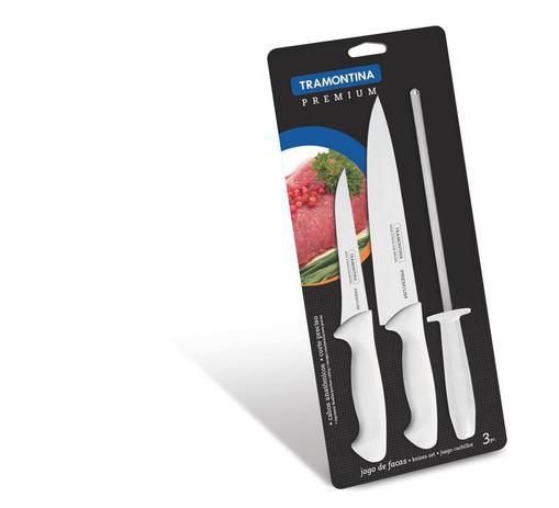 Conjunto Facas Inox 3 Peças Premium Tramontina Chaira