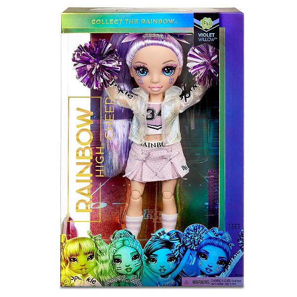 Boneca Rainbow High Cheer Violet Willow Articulada MGA