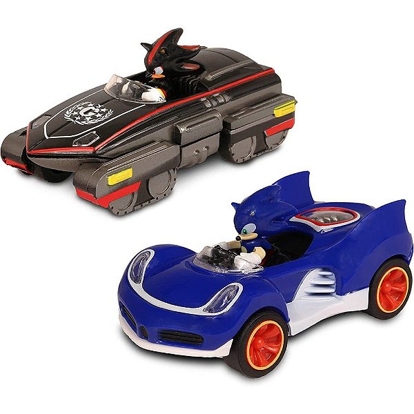 Kit C/2 Carrinhos Pull Back Sonic Tails All Stars Racing Fun
