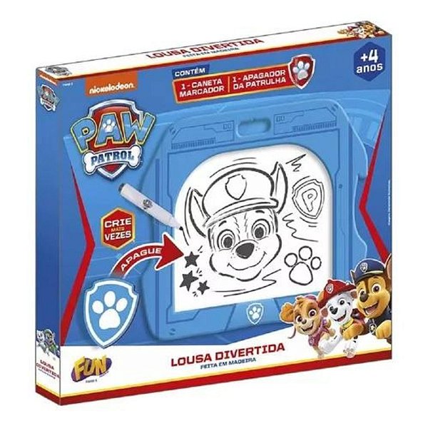 Lousa Divertida C/ Caneta e Apagador Patrulha Canina F00905
