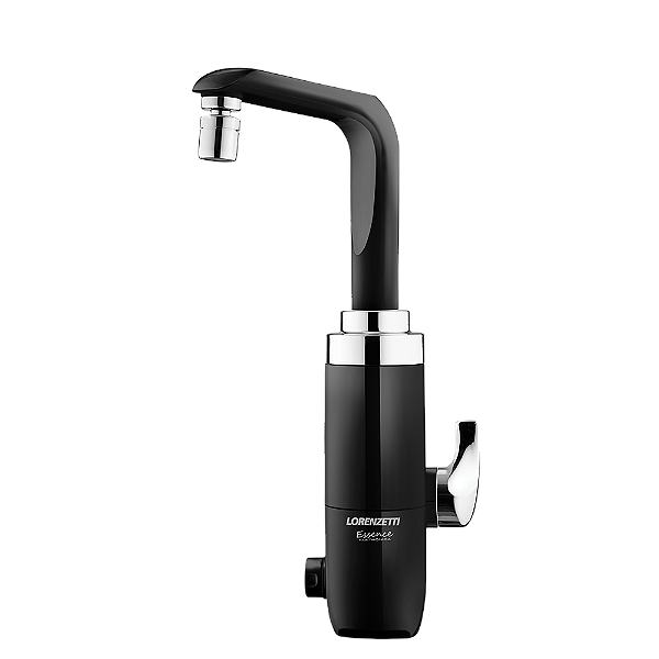 Torneira Eletrônica Essence Mesa 127v Preta/Cromada Lorenzetti