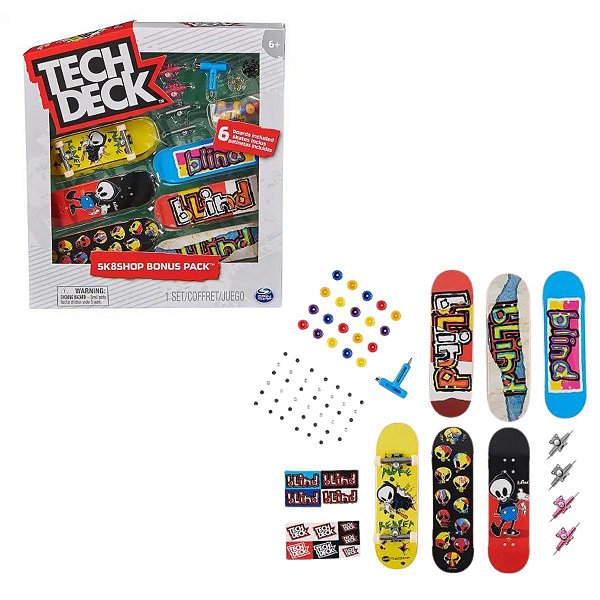 Skate de Dedo 96mm – Tech Deck – Sortido – Sunny – 2890