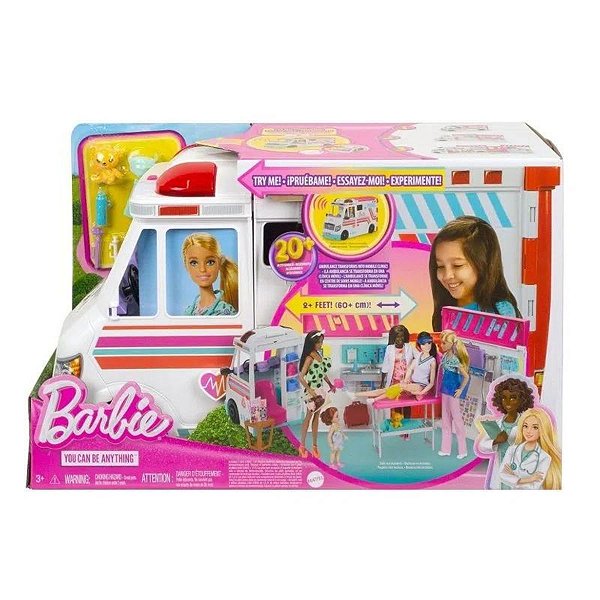 Barbie Ambulância E Clínica Móvel HKT79 Mattel