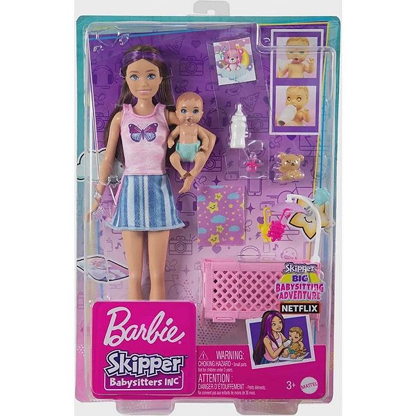 Barbie Boneca Skipper Conjunto De Dormir Mattel HJY33