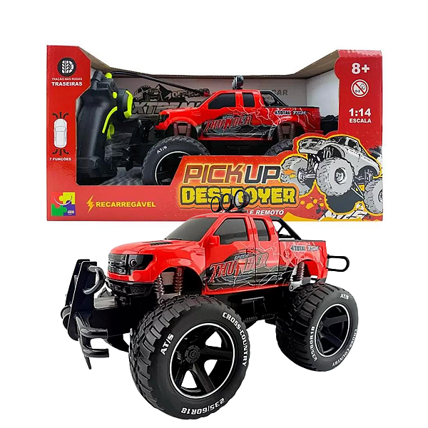 Carro de Controle Remoto Pick Up Destroyer Vermelho CKS