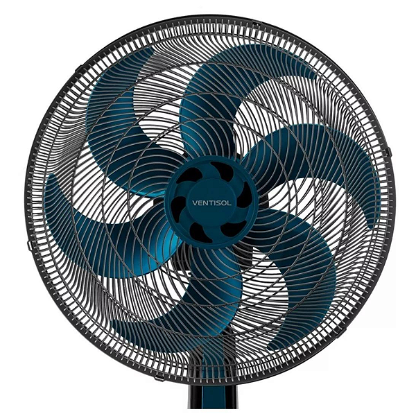 Ventilador de Mesa Oscilante 30cm Azul Turbo 6 Pás Premium 220V Ventisol