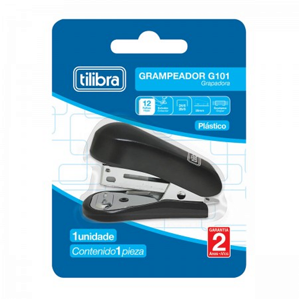 Grampeador Mini G101 12fls Preto Tilibra