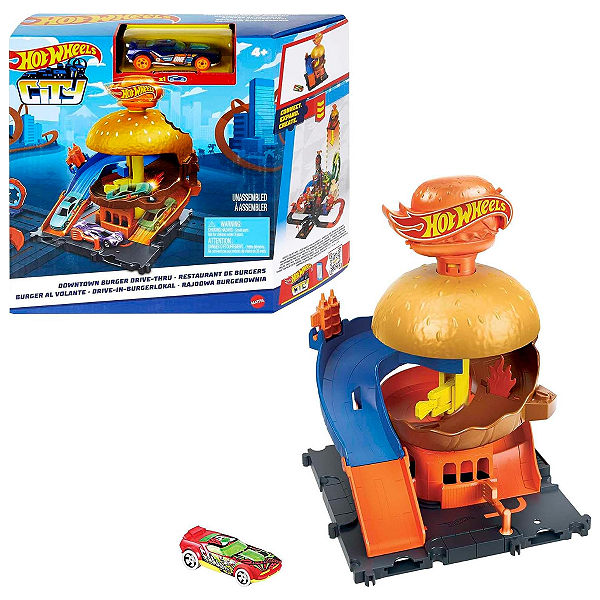 Hot Wheels City Pista Burger Drive Thru HDR26 Mattel