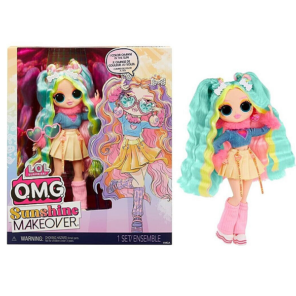 Boneca L.O.L Surprise OMG Sunshine Makeover Bubblegum DJ