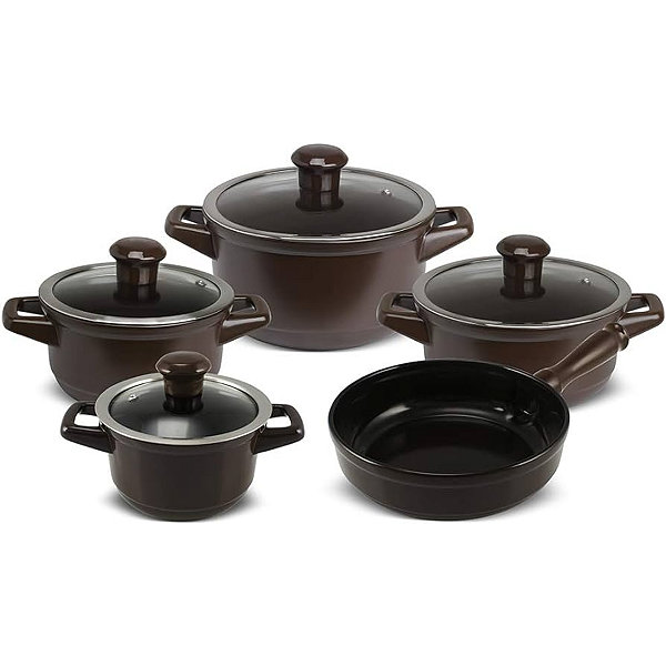 Conjunto de Panelas Duo Smart 5 peças Chocolate Ceraflame