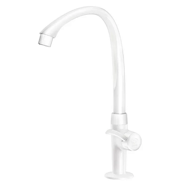 Torneira Mesa Bica Alta Móvel Linea Branca 1/2"