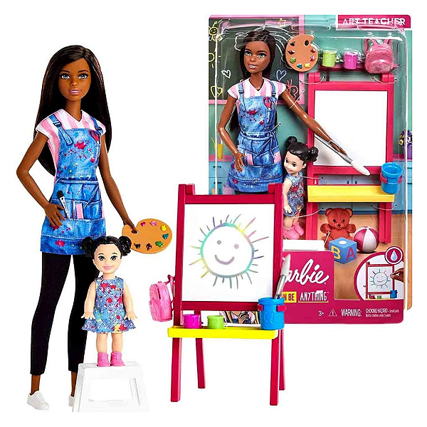 Barbie Profissões Professora De Artes Morena Mattel GJM30