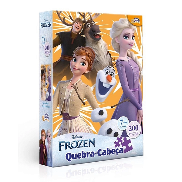 Quebra Cabeça Disney Frozen 200 Peças Toyster 8033