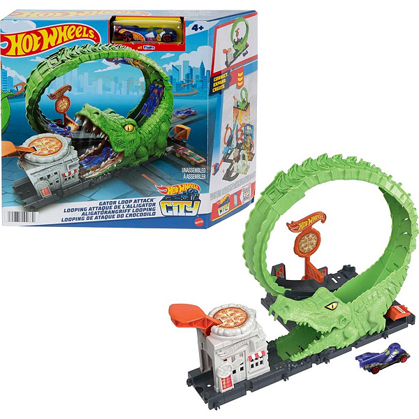 Hot Wheels City Pista Ataque Do Crocodilo Mattel HKX39