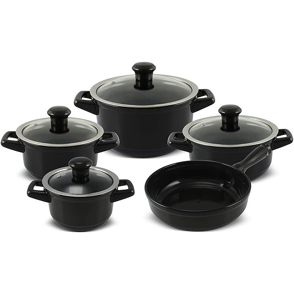 Conjunto de Panelas Premiere Joy 5 Peças Chocolate Ceraflame