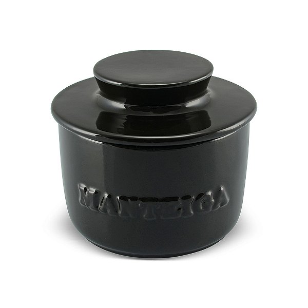Manteigueira Francesa de Cerâmica 250gr Preto Ceraflame