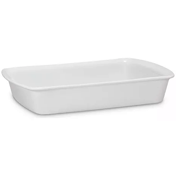 Travessa Retangular Cerâmica 31cm Branco Ceraflame