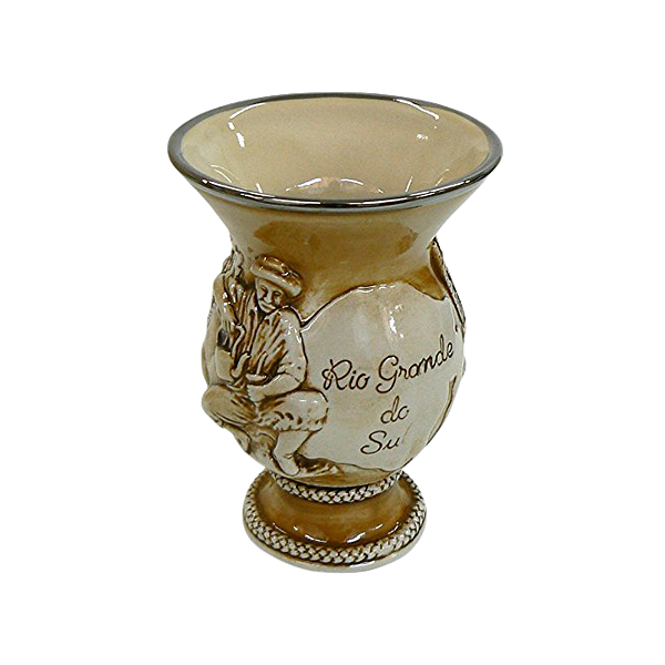 Cuia de Cerâmica Lisa 300ML Marrom Escuro Ceraflame