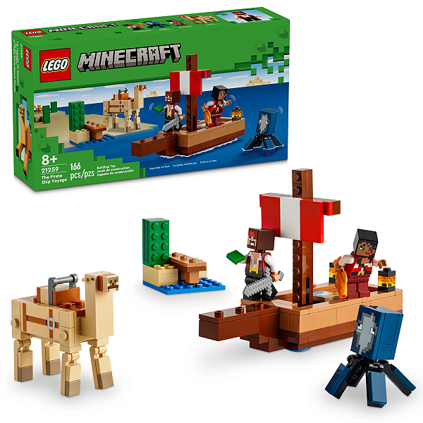 Lego Minecraft A Viagem do Barco Pirata 21259