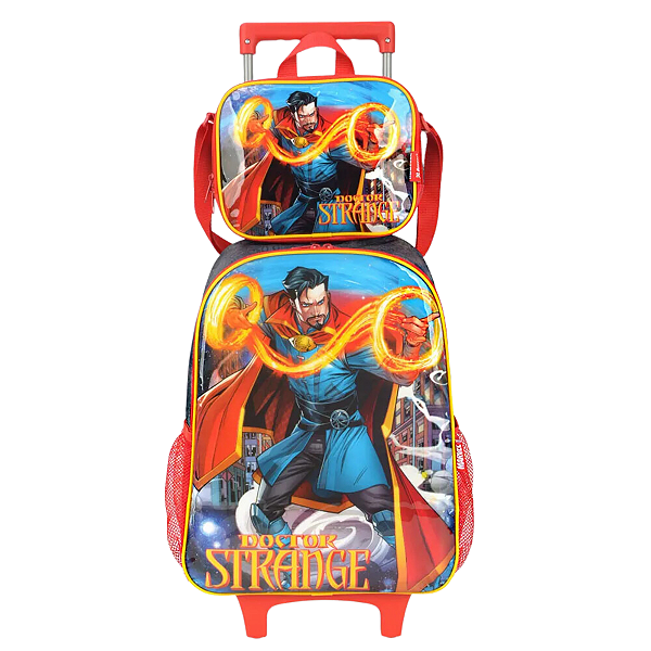 Kit Mochila de Rodinha e Lancheira Doutor Estranho Luxcel