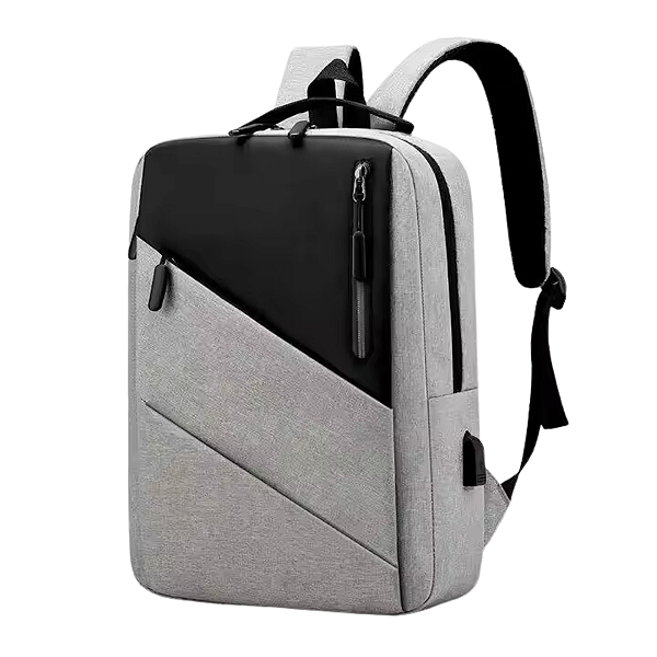 Mochila Executiva com Entrada para Cabo USB Cinza