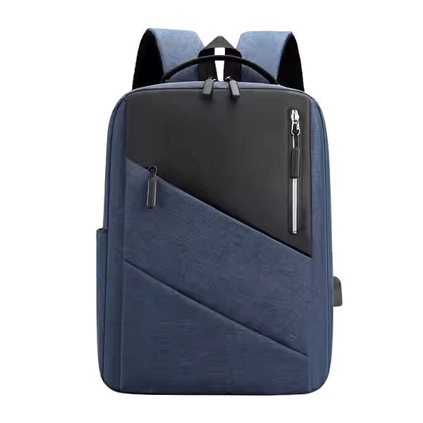 Mochila Executiva Com Entrada Para Cabo Usb Cor Azul