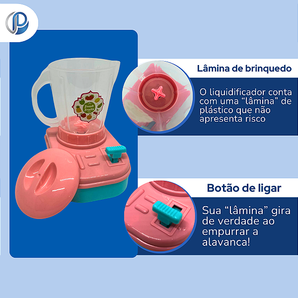 Mini Liquidificador de Brinquedo Cores Sortidas