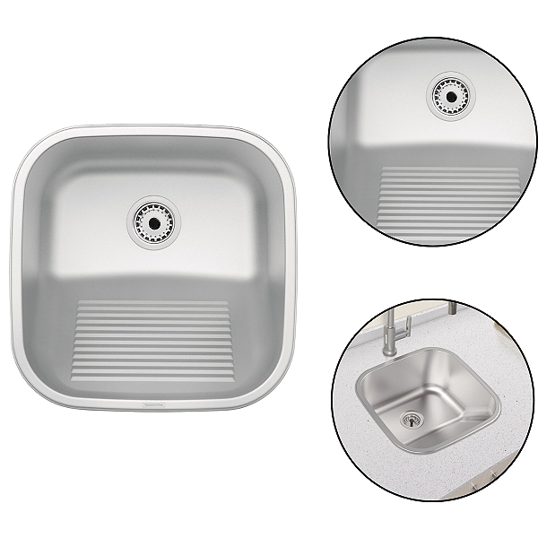 Tanque Hera Compact 25L Aço Inox Escovado 40x40 Tramontina