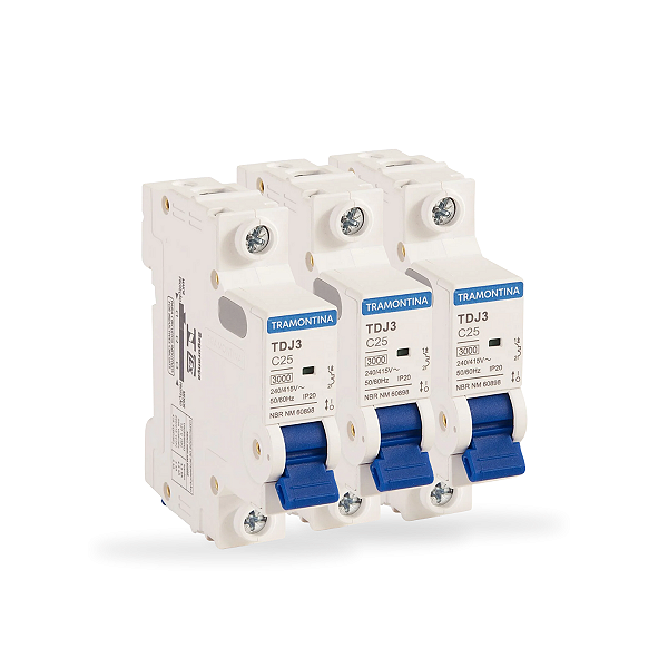 Disjuntor DIN Monopolar 25 Amperes Tramontina