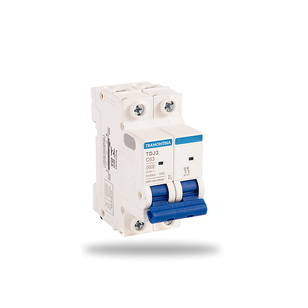 Disjuntor TDJ3 2 P 63 A 3 kA Tramontina