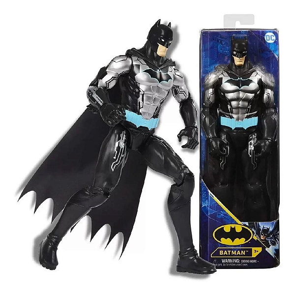 Boneco Batman 30cm Bat-tech Prateado Sunny