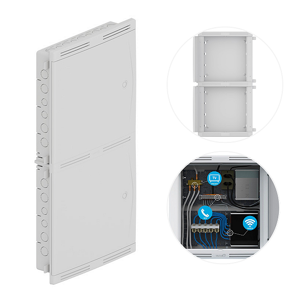 Quadro Sistema Vdi Tigre 80x40cm Embutir Para Rede E Tv