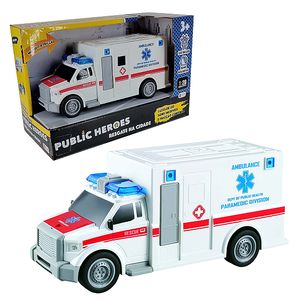 Carro de Ambulância com Luz e Som Shiny Toys