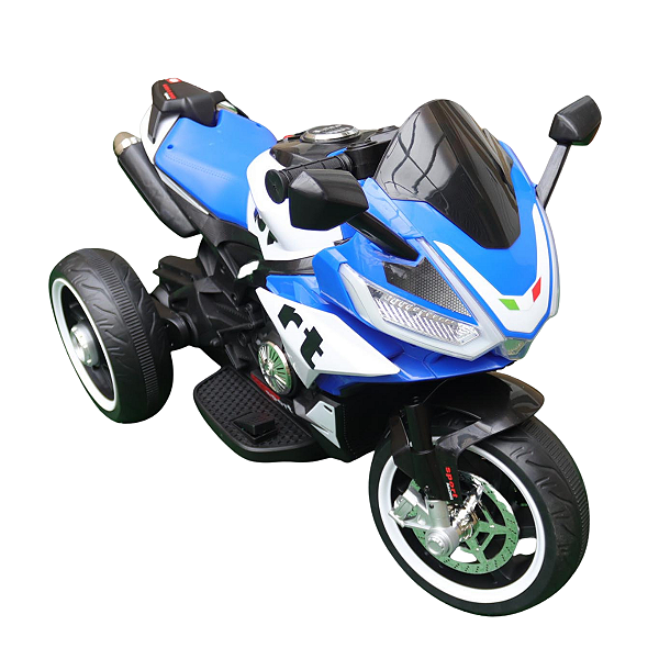 Motocicleta Elétrica 3 Rodas Azul 12V Shiny Toys