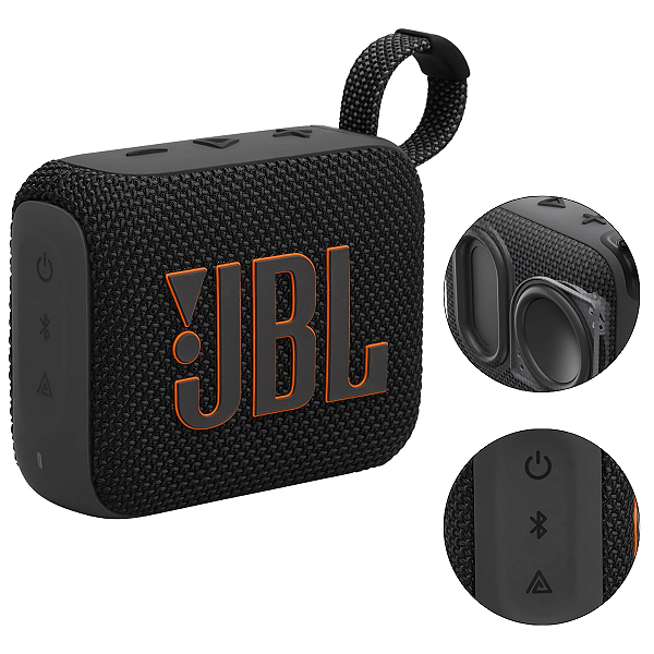 Caixa De Som Bluetooth Portátil JBL Go 4 Preta