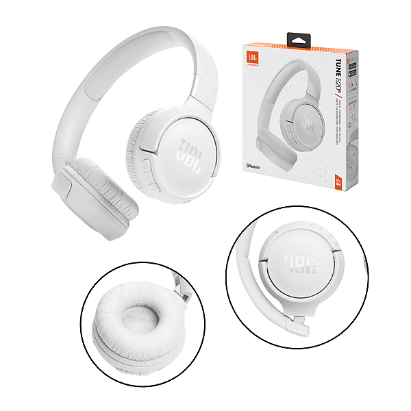Fone de Ouvido Sem Fio JBL Tune 520BT Branco