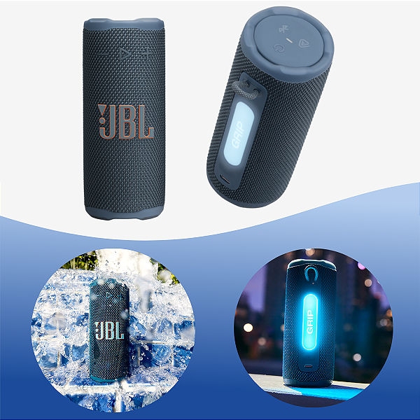 Caixa de Som Portátil JBL Grip Bluetooth Azul