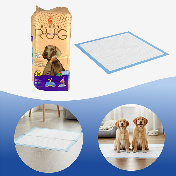 Tapete Higiênico Super Rug 80x60cm 30 Unidades Phoenix