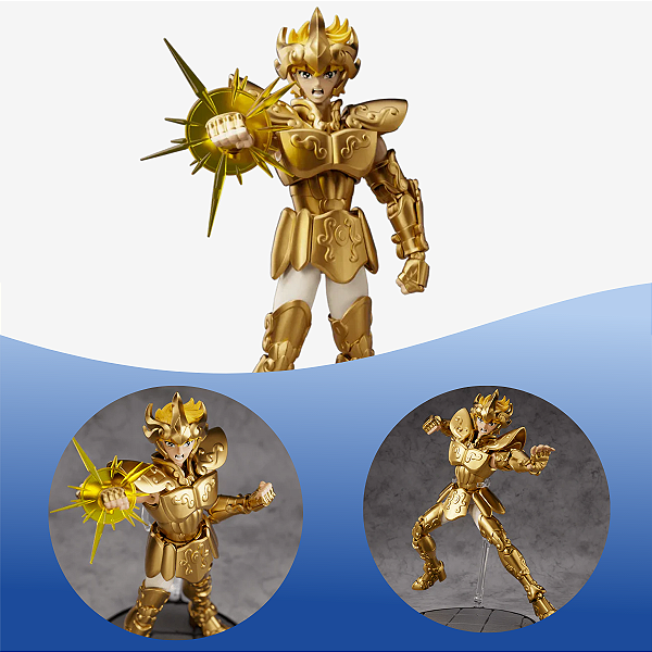 Boneco Cavaleiros Do Zodiaco Aiolia Leão Blokees 75003